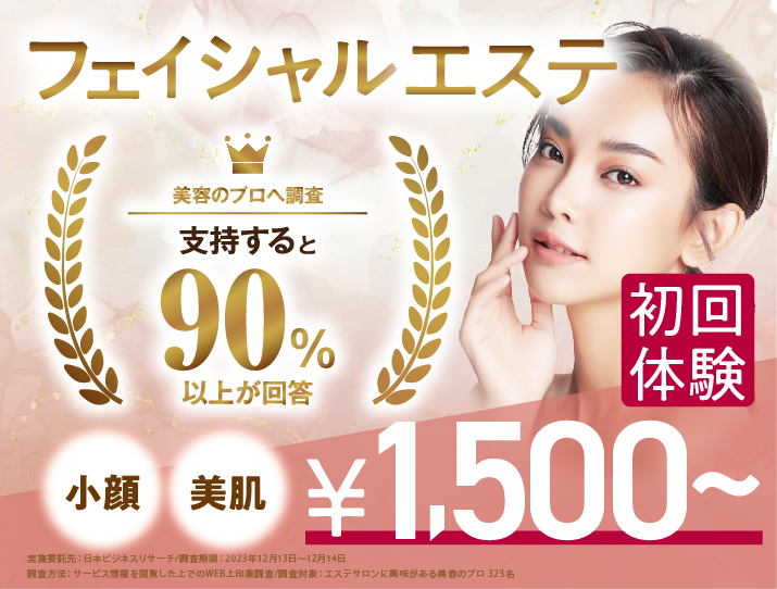 フェイシャルエステ体験一覧